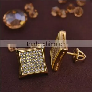 LSE856 Men Earrings With Screw Back Rhodium Plating Brass thumbnail-1