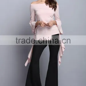 China Manufacturer Fashion Long Sleeve Blouse Elegant Ladies Top for Women 2017 thumbnail-3