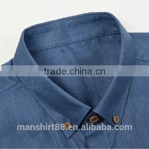 Denim Cotton Fabric Men Shirts Short Sleeve Shirts for Boys 2017 thumbnail-2