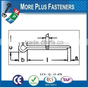 Made in Taiwan DIN 94 Stainless Steel Split Cotter Pin ISO 1234 Splinte Cotter Pin thumbnail-4