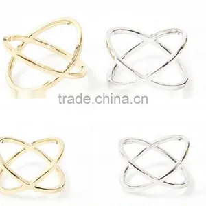 Girls Punk Rock Gold Silver Plated Simple Cross Finger Knuckle Midi Ring Jewelry thumbnail-4