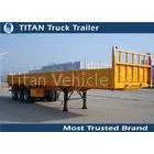 50 Tons Tri - Axle Dry Cargo Flatbed Semi Trailer For Container Transport thumbnail-1
