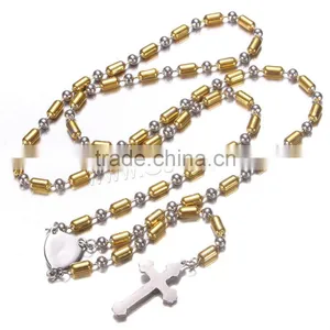 Latest Design Beads Necklace Stainless Steel Rosary Bead Necklace thumbnail-1
