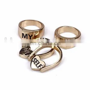 I Love My Life Rings 4 Piece 18mm Ring Set thumbnail-3