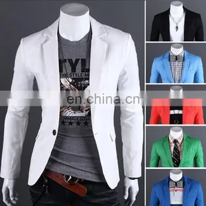 2017 Latest Fashion Western Formal Wear For Men Six Color Casual Slim Fit One Button Suit Blazer Coat Jackets thumbnail-3