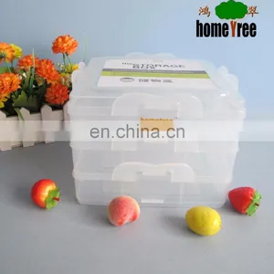 Clear Plastic Compartment Storage Box thumbnail-1