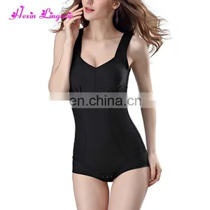 Black Wide Shoulder Straps Shapewear Bodysuit thumbnail-1