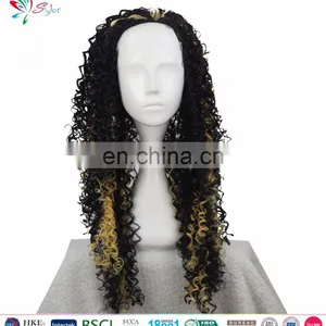 Styler Brand Long Black Curly Online Store Hot Selling and Top Quality Virgin Hair Cosplay Afro Wig thumbnail-1