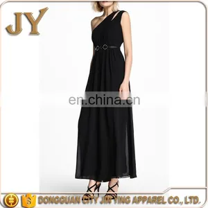 Chiffon Fabric Black Lining Pants Elegant Women Rompers and Jumpsuits 2016 thumbnail-1