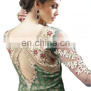 2017 Wedding Occasion Wear Stylish Semi-Stitched Dress Material / Heavy Embroidery Work Georgette Suits (salwar Kameez Suits) thumbnail-2