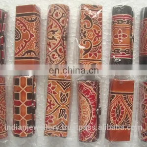 Embossed Leather Lipstick Cosmetic Mirror Case Manufacturer Exporter thumbnail-4