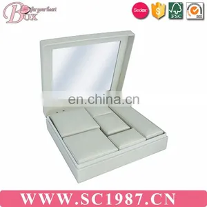 Whole Set of Square With the Necklace White Leather Jewelry Box thumbnail-1