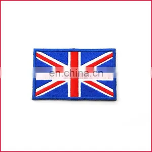 Wholesale American Flag Iron on Embroidered Patch With Gold Border thumbnail-5