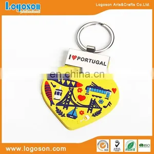 Fancy Rubber Material With Rooster Logo Keyring Souvenir Keychain thumbnail-1