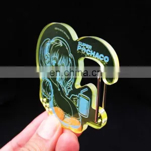 Customized Clear Green Cartoon Acrylic Keychain Laser Cut thumbnail-1