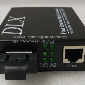 HD IP Camera to Fiber Converter Gigabit Ethernet Fiber Optic Transmitter and Receiver Single Port Fiber Media Converter thumbnail-1