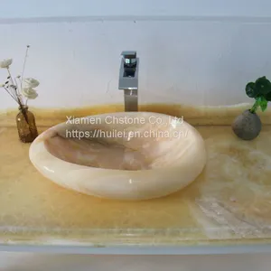 Honey Onyx Sinks, Honey Onyx Wash Basins, Nature Stone Bathroom Sinks thumbnail-1