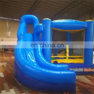 Hot Sale!!! Small Blue and Yellow Inflatable Bouncer With Slide for Kids thumbnail-3