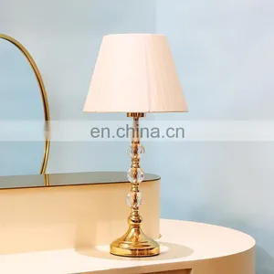 Elegant Crystal Decorative Design Modern Bedroom Metal Night Lamp for Bedside thumbnail-4