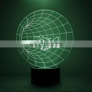 Manufacture USB/battery/remote 3d Acrylic Lamp Football 3d Illusion Lamp for Kids thumbnail-1