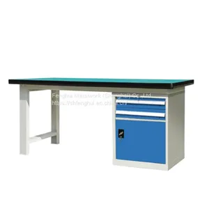 Industrial Assembly Maintenance Steel Heavy Duty Metal Drawer Workbench Workbench With Drawers Mid & Lower Shelf Power Bar Tool Panel And Lighting System thumbnail-3