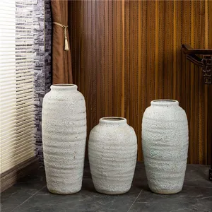 Chinese Modern Simple Style Fashion Jingdezhen Large White Ceramic Vase For Hotel Showroom thumbnail-1