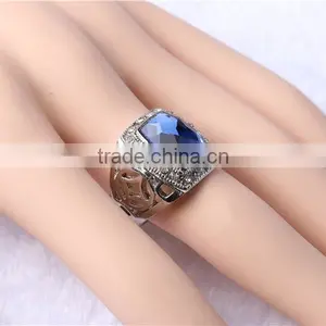 Trendy Silver Plated Blue Sapphire Mens Ring Quality Choice thumbnail-3