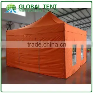 Aluminum Pop Up Tent 4x4m ( 13ft X 13 Ft) With Orange Canopy & Valance(Unprinted), 4 Full Walls With Windows & Door thumbnail-2