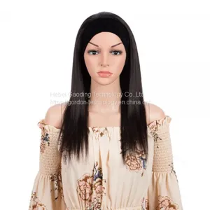 REMY HUMAN HAIR HEADBAND WIG STRAIGHT HEADWRAP WIG NATURAL COLOR thumbnail-2