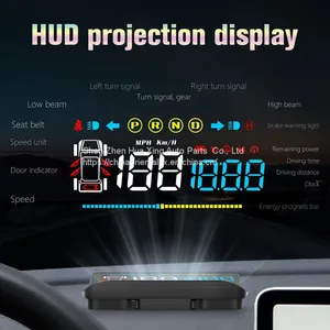 5 Inch HUD 3D Reflection Heads Up Obd Hud Display Speedometer Compatible With Tesl-a Model 3 Model Y Smart Gauge thumbnail-5