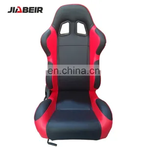 Jiabeir Black Grey PVC Leather Single Recliner and Single Slider Racing Car Seats Adjustable thumbnail-1