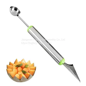 2 in 1 Kitchen Fruit Carving Garnishing Tool For Fruit Salads DIY Stainless Steel 430 Carving Knife thumbnail-1