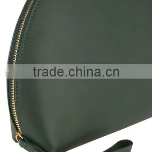 Curved Round Shape Simple Genuine Leather Clutch, 2016 Fashion Half Moon Shape Leather Evening Clutch Handbag for Ladies thumbnail-4