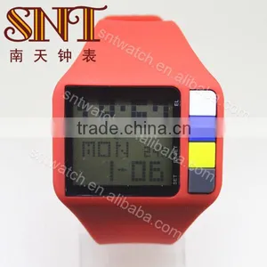 2015 Hot Sale Silicone Band LCD Digital Watch thumbnail-1