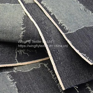12.5oz 100% Cotton Straight Slubby Jacquard Japanese Selvedge Denim Fabric 32/33 