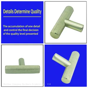Knurled Textured Wardrobe K Gold Solid Kitchen Cabinet Drawer Door Pulls Knobs Furniture Handle thumbnail-5