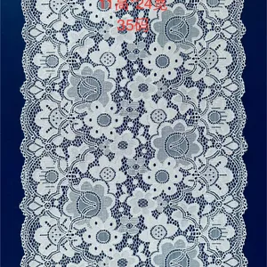 New Product Stretchy Lace Ribbon Elastic Trim Fabric With Floral Pattern for Bridal Wedding Decorations Sewing DIY Making and DIY Crafts thumbnail-4