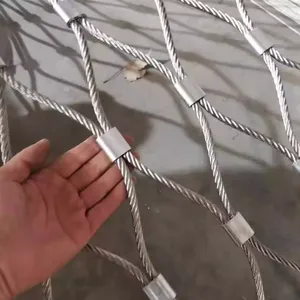 Hand Woven Stainless Steel Knotted Cable Mesh/Rope Mesh/Bird Zoo Mesh thumbnail-3