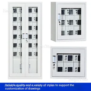 Anti-Tamper Device Charging Locker, All-Steel Secure Storage Cabinet With Catalog Slots and Overload Protection thumbnail-4