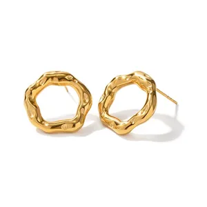 Fashion Hypoallergenic Stainless Steel Stud Earrings for Sensitive Skin thumbnail-2