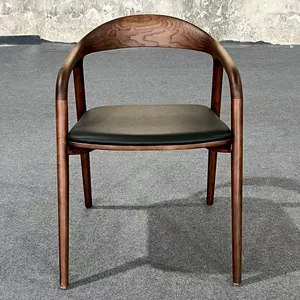 Nordic Modern Solid Wood Bar Stools Cushion LW-028S Model 1 Year Warranty for Dining Rooms Home Office Parks Bathroom Workshop thumbnail-2