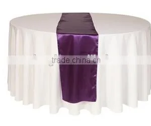 Purple Satin Table Runner for Events thumbnail-1