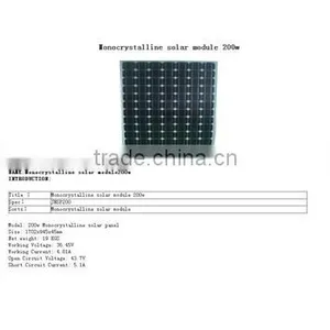 Monocrystalline Silicon Solar Panels 200W thumbnail-1