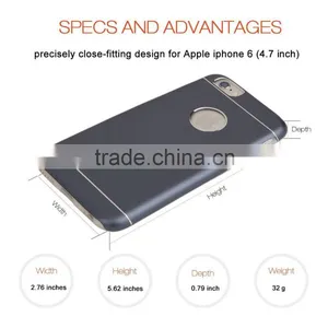 2016 New Arrival Dual Aluminum Case for Iphone 6 Matte Black Housing thumbnail-4