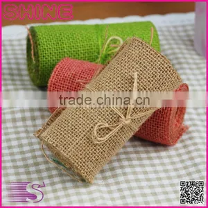 10*155CM Jute Burlap Colourful Simple Pastoralism Customized DIY Decoration Jute Roll thumbnail-1