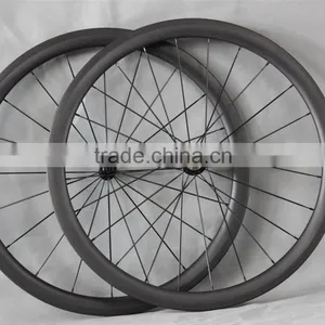 40T Powerway Hub Black Tubular Carbon Road Bike Carbon Wheelset UD Matt Carbon Wheels W40T thumbnail-1