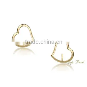 9k Gold Earring Mountings for Seawater Pearl thumbnail-1