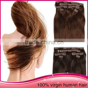 2015 Fashion Clip In Hair Remy Straight Unprocessed Brazillian Human Hair thumbnail-1