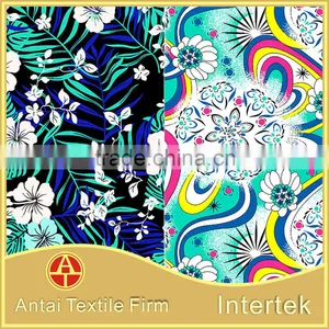 Flower Designs Painting Fabric /Antai Textile Professional 4 Way Stretch Nylon Lycra Spandex Print Fabric With Flower thumbnail-3