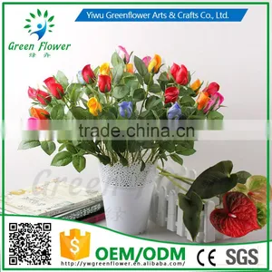 Greenflower 2016 Оптовая продажа натурально выглядящих латексных и ПУ-артифициальных цветов - бутонов розы для свадебного декора из Китая thumbnail-3